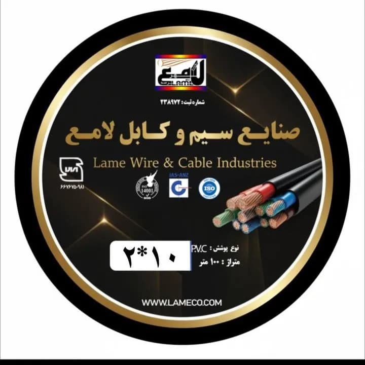 کابل ۲×۱۰ افشان صادراتی لامع