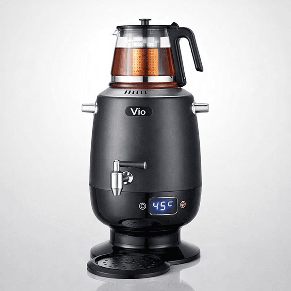 سماور برقی ویو Vio مدل V-502 | بدنه استیل با روکش مشکی مات — تصویر ۱۲