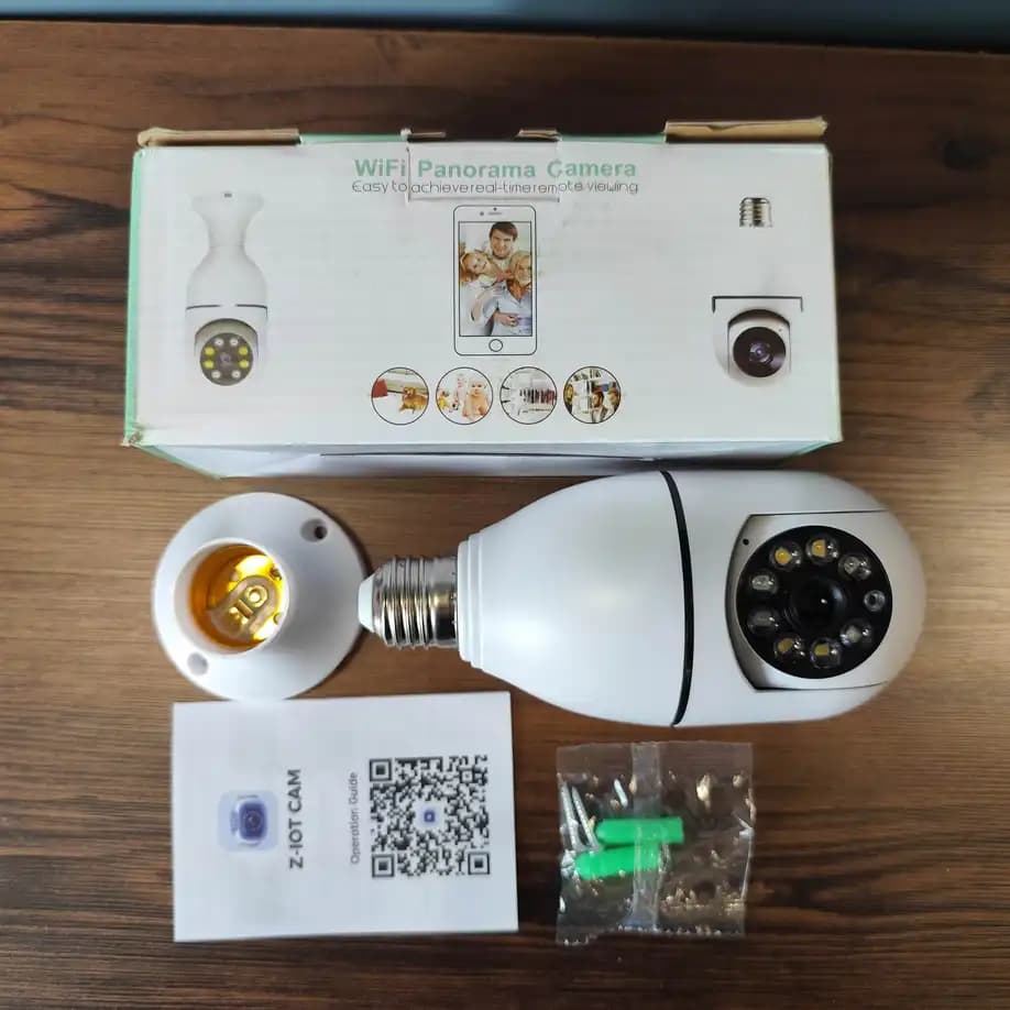 دوربین بی سیم لامپی چرخشی رنگی (Z-IOT CAM) — تصویر ۲