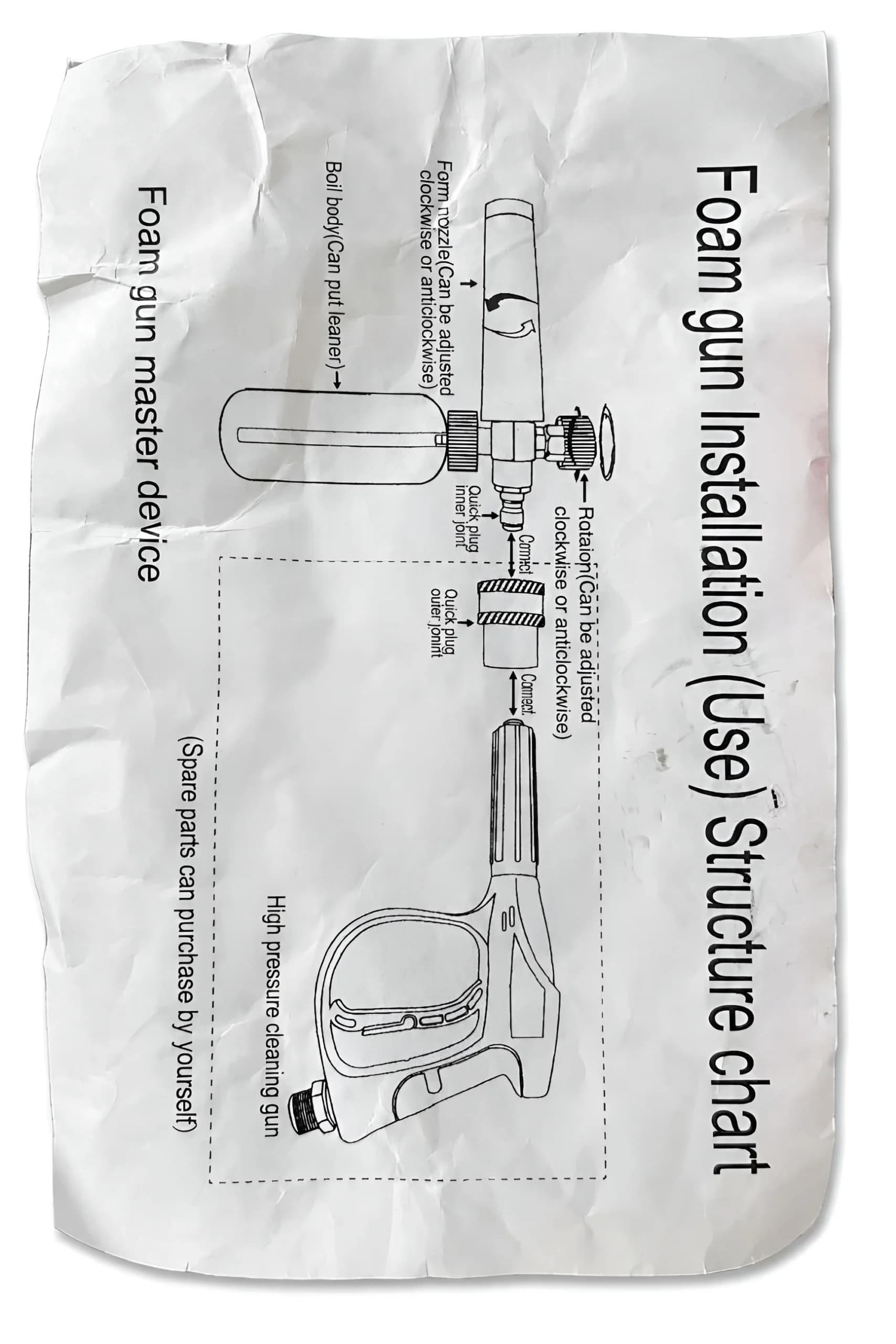 فوم گان (کف پاش) یک لیتری Foam Gun — تصویر ۲