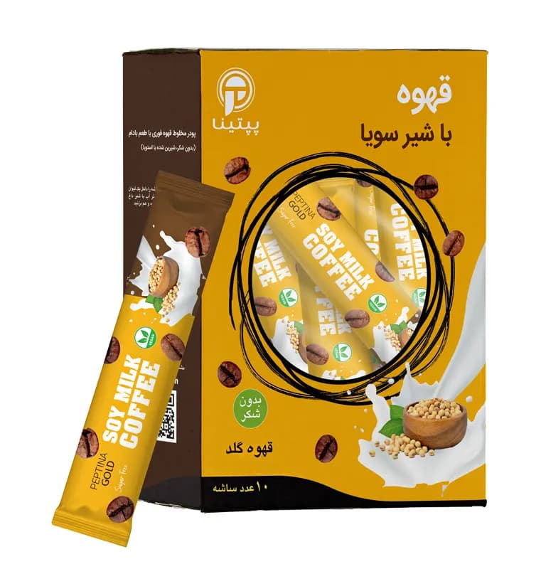 قهوه با شیر سویا پپتینا