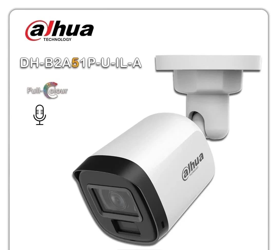 دوربین مداربسته بولت دیددرشب رنگی 5 مگاپیکسل داهوا مدل DH-B2A51P-U-IL-A — تصویر ۳