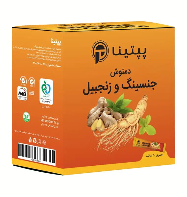 دمنوش جینسینگ و زنجبیل ماچانو پپتینا