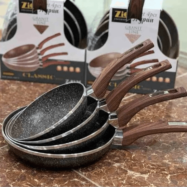 سرویس تابه 4 پارچه زیو مدل Z‑8125 | تابه نچسب سایز 18، 20، 22 و 24 — تصویر ۷