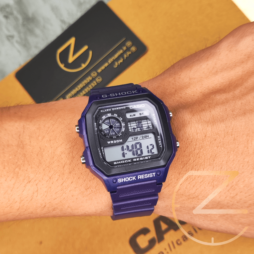 ساعت مچس کاسیو جیشاک جهان نما بنفش G-Shock Casio world time — تصویر ۳