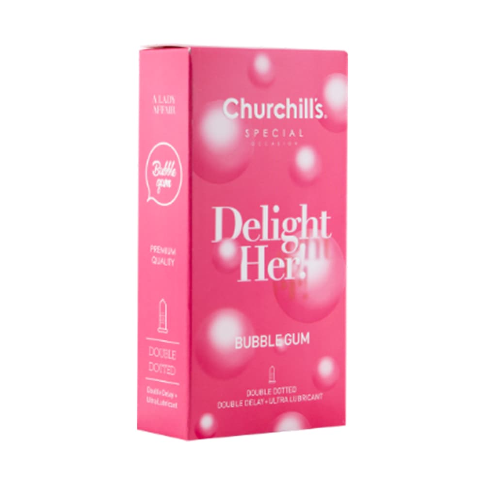 کاندوم چرچیلز خاردار با اسانس آدامس مدل DELIGHT HER