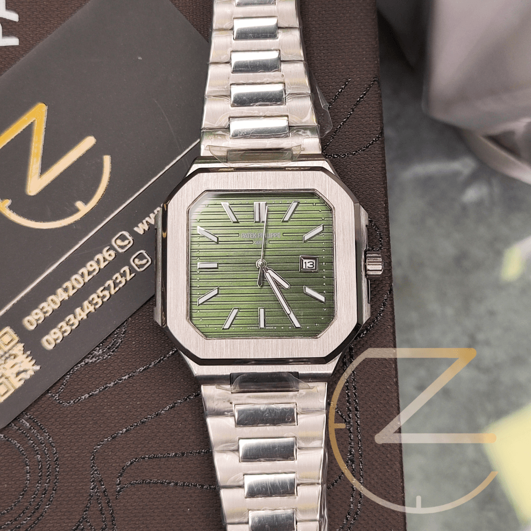 ساعت مچی پتک فیلیپ کوبیتوس سیلور صفحه سبز Pattek Philippe Cubitus Silver — تصویر ۲