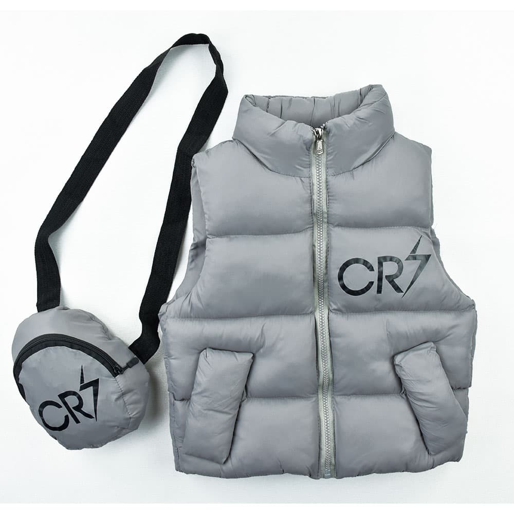 پافر کیفدار پسرانه CR7 طوسی کد 11908 — تصویر ۲
