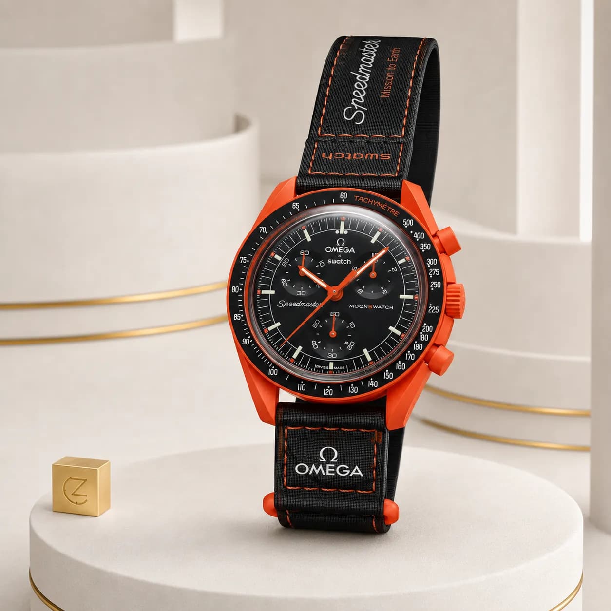 ساعت مچی امگا سواچ مدل آتشفشان Volcano model Omega Swatch — تصویر ۵