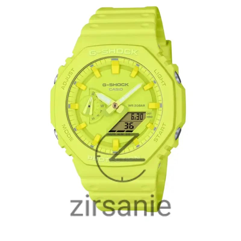 ساعت مچی مردانه کاسیو جی شاک زرد Casio G-Shock Ga-2100 Yellow