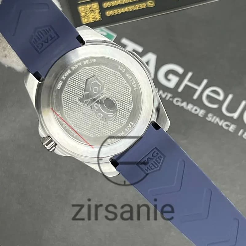 ساعت مچی مردانه تگ هویر Aquarcer اتومات سیلور صفحه آبی Tag Heuer Black Aquarcer Automatic silver blue screen — تصویر ۱۱