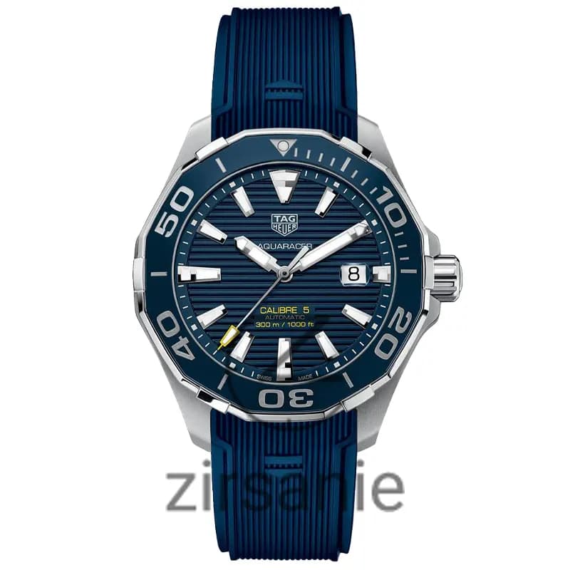 ساعت مچی مردانه تگ هویر Aquarcer اتومات سیلور صفحه آبی Tag Heuer Black Aquarcer Automatic silver blue screen — تصویر ۹