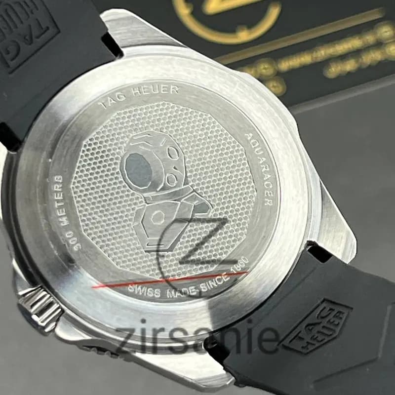 ساعت مچی مردانه تگ هویر Aquarcer اتومات سیلور صفحه نارنجی Tag Heuer Black Aquarcer Automatic silver orange screen — تصویر ۱۲
