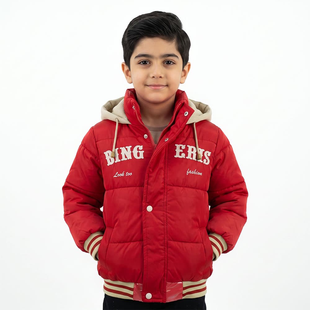 کاپشن سیلیکونی پسرانه BING قرمز کد 11905 — تصویر ۶