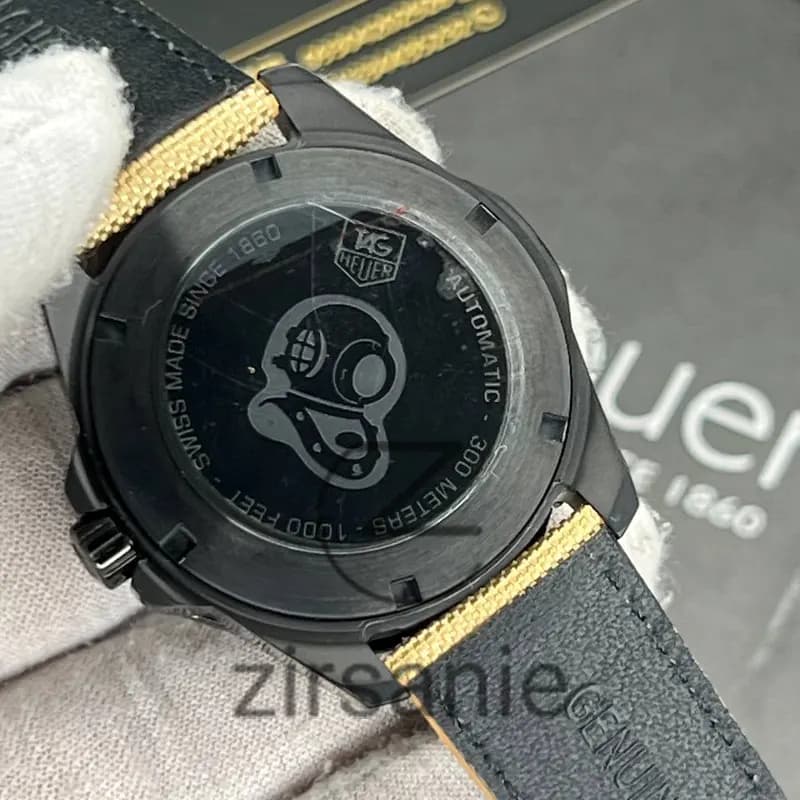 ساعت مچی مردانه تگ هویر Aquarcer اتومات قاب مشکی صفحه مشکی Tag Heuer Black Aquarcer Black frame black screen — تصویر ۸