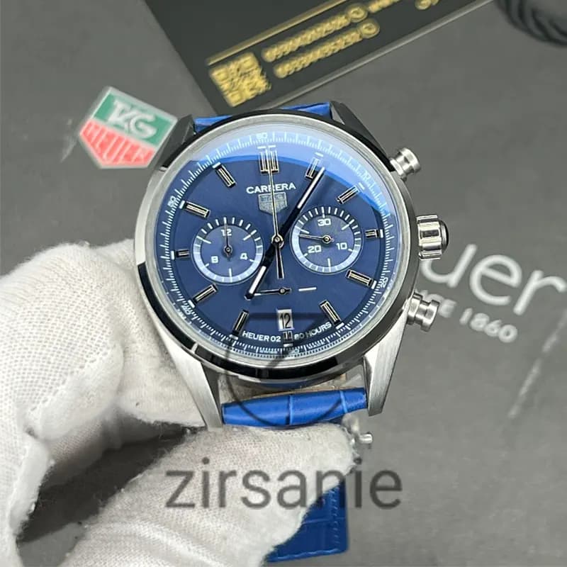 ساعت مچی مردانه تگ هویر سه موتور کرنوگراف سیلور صفحه آبی Tag Heuer Porsche Silver blue screen — تصویر ۷