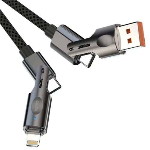 کابل تبدیل USB-A / USB-C به USB-C /لایتنینگ تسکو مدل TCPD 711 طول 1.2 متر