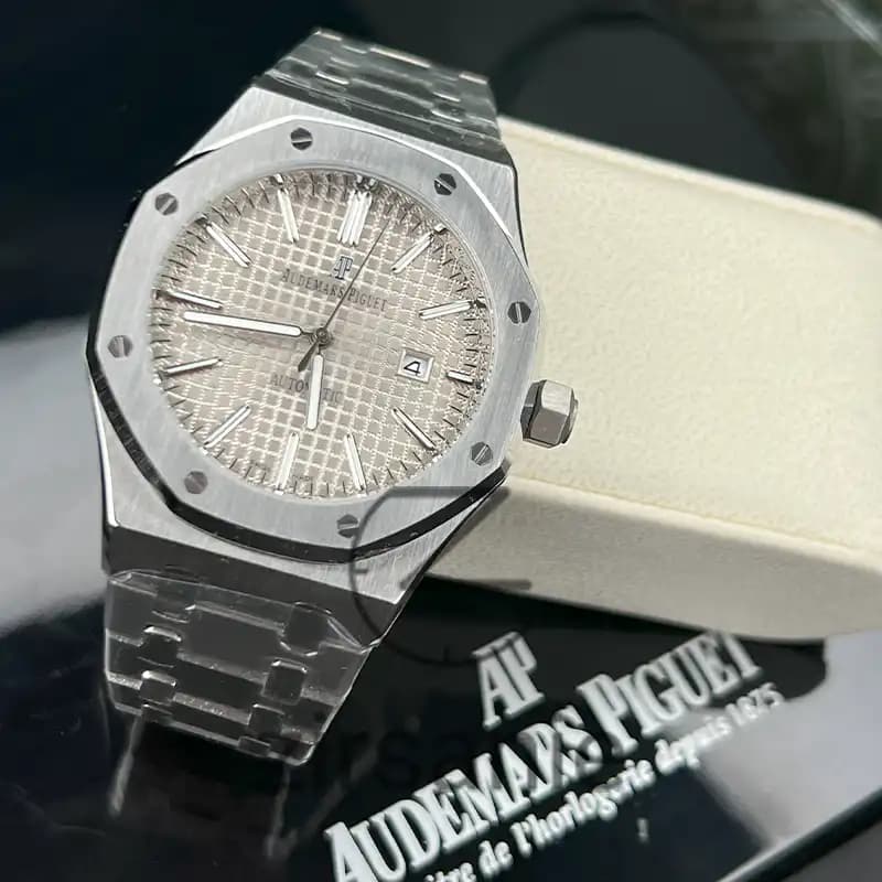 ساعت مچی مردانه اودمار پیگه سیلور طوسی Audemars Piguet silver gray — تصویر ۶