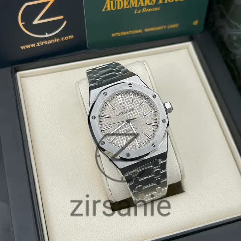 ساعت مچی مردانه اودمار پیگه سیلور طوسی Audemars Piguet silver gray — تصویر ۲