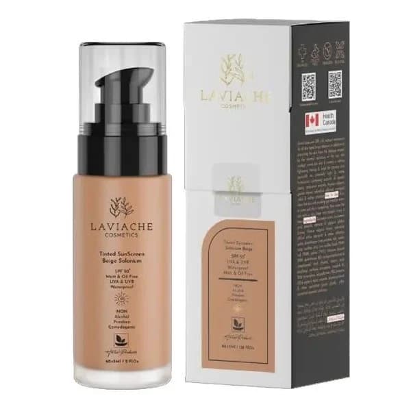 ضد آفتاب رنگی مات فاقد چربی لاویاچه (انواع پوست) (SPF50) (50 میلی لیتر)بژ سولاریوم — تصویر ۴