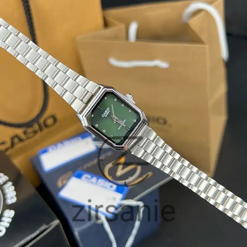 ساعت زنانه کاسیو کلاسیک سیلور سبز casio classic silver green — تصویر ۲