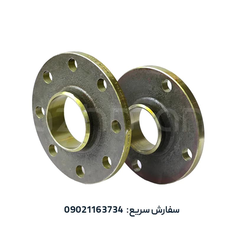 فلنج جوشی 1/2 1 اینچ گلودار یک رو تراش PN16/PN10