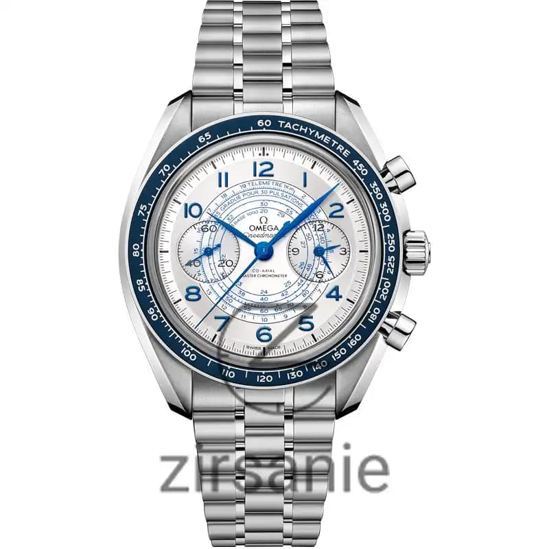 ساعت مچی مردانه امگا اسپید مستر سیلور صفحه سفید Omega Speedmaster silver white screen — تصویر ۹