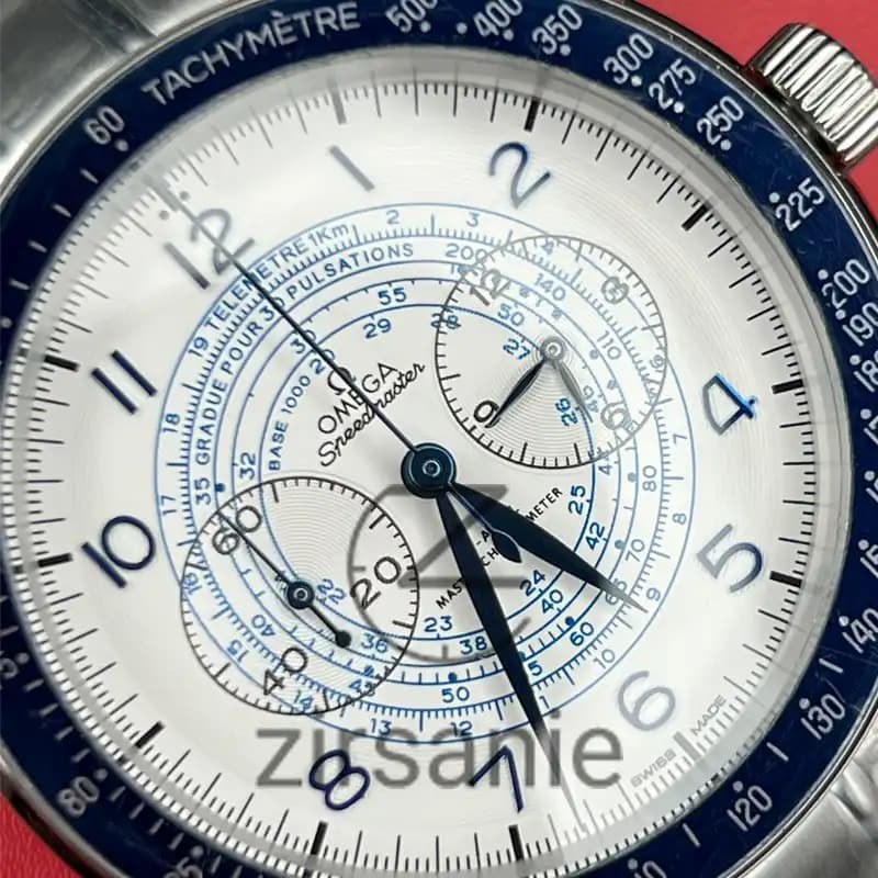 ساعت مچی مردانه امگا اسپید مستر سیلور صفحه سفید Omega Speedmaster silver white screen — تصویر ۱۰