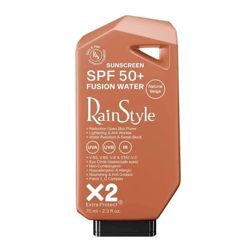 ضد آفتاب رنگی (02) رین استایل مدل فیوژن واتر مناسب انواع پوست با +SPF50 حجم 70 میل