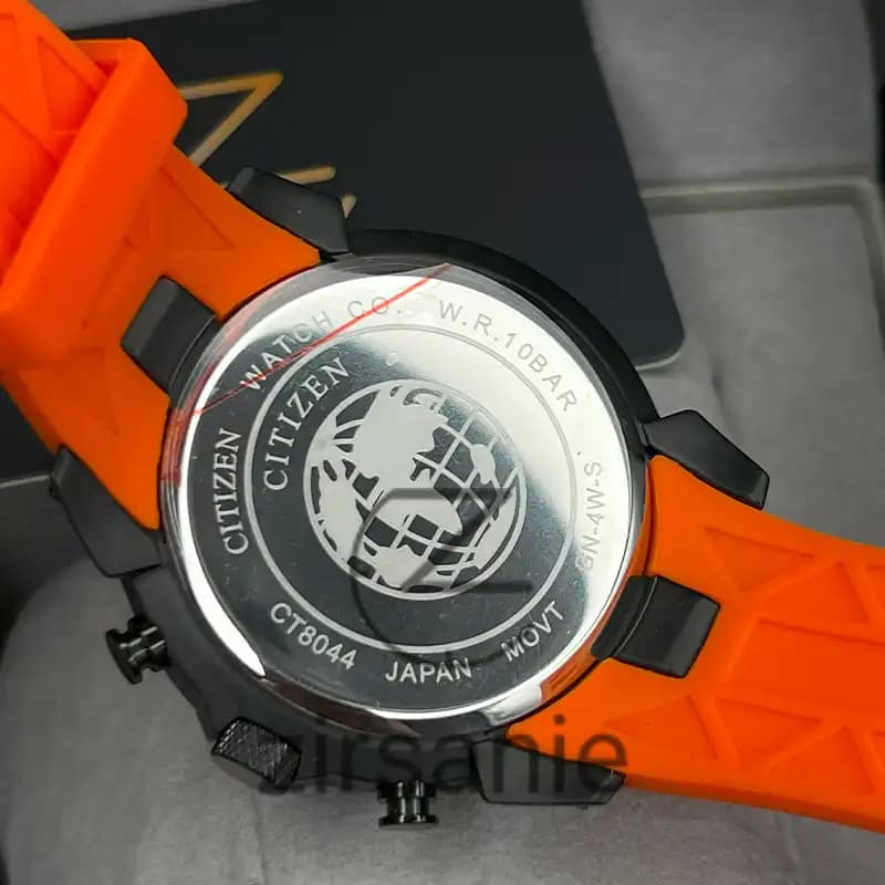 ساعت مچی مردانه سیتیزن کرنوگراف مشکی نارنجی Citizen Chronograph Black Orange — تصویر ۶