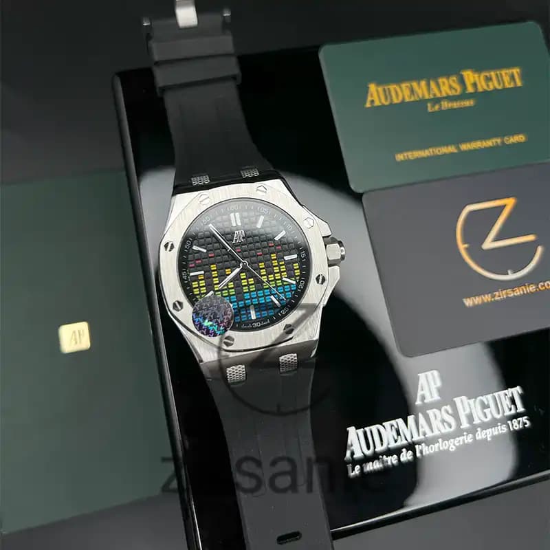 ساعت مچی مردانه اودمار پیگه افشور اکولایزر اتوماتیک سیلور مشکی Audemars Piguet Royal Oak Offshore Music Edition Silver Black — تصویر ۱۰