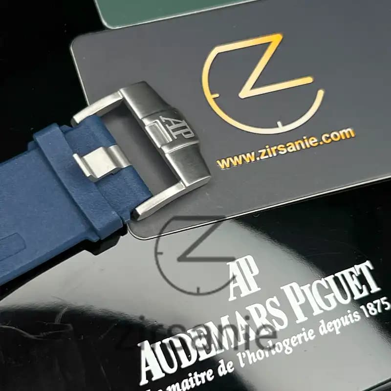 ساعت مچی مردانه اودمار پیگه افشور اکولایزر اتوماتیک سیلور سرمهای Audemars Piguet Royal Oak Offshore Music Edition Silver Navay — تصویر ۶