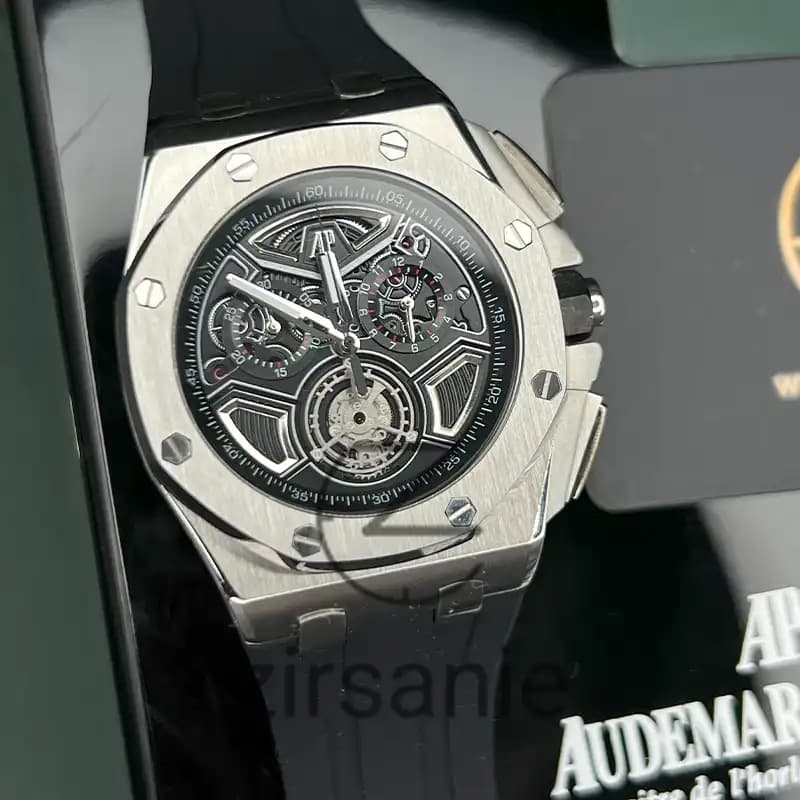 ساعت مچی مردانه اودمار پیگه افشور سیلور مشکی Audemars Piguet Royal Oak Offshore Silver Black — تصویر ۱۰