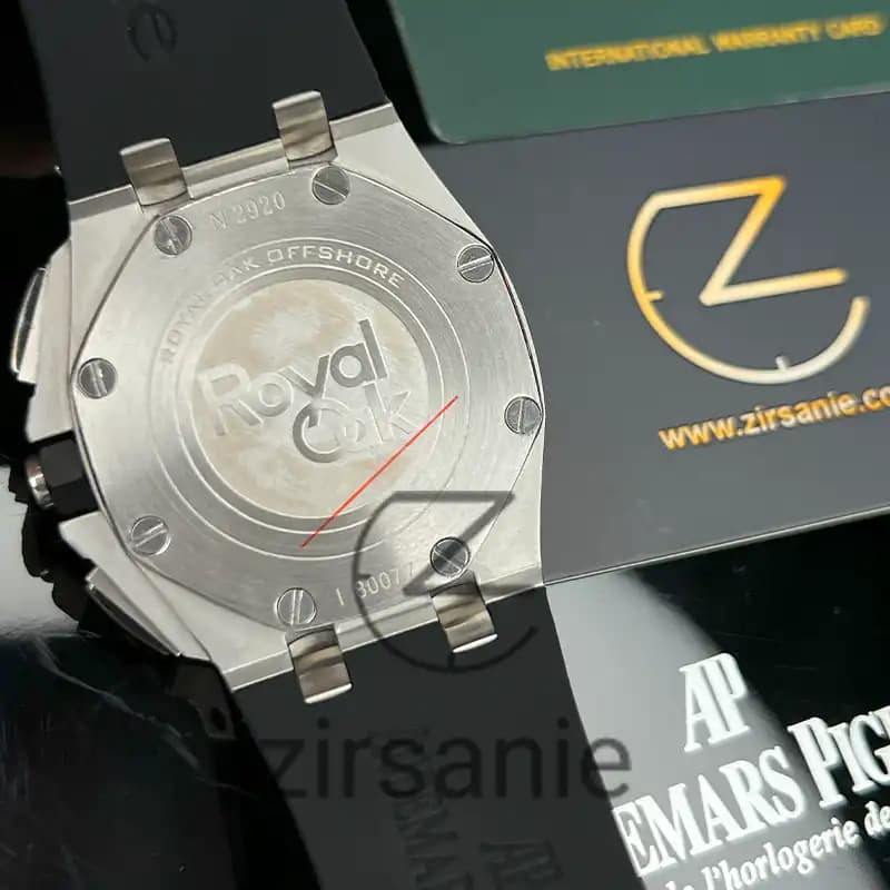 ساعت مچی مردانه اودمار پیگه افشور سیلور مشکی Audemars Piguet Royal Oak Offshore Silver Black — تصویر ۱۲