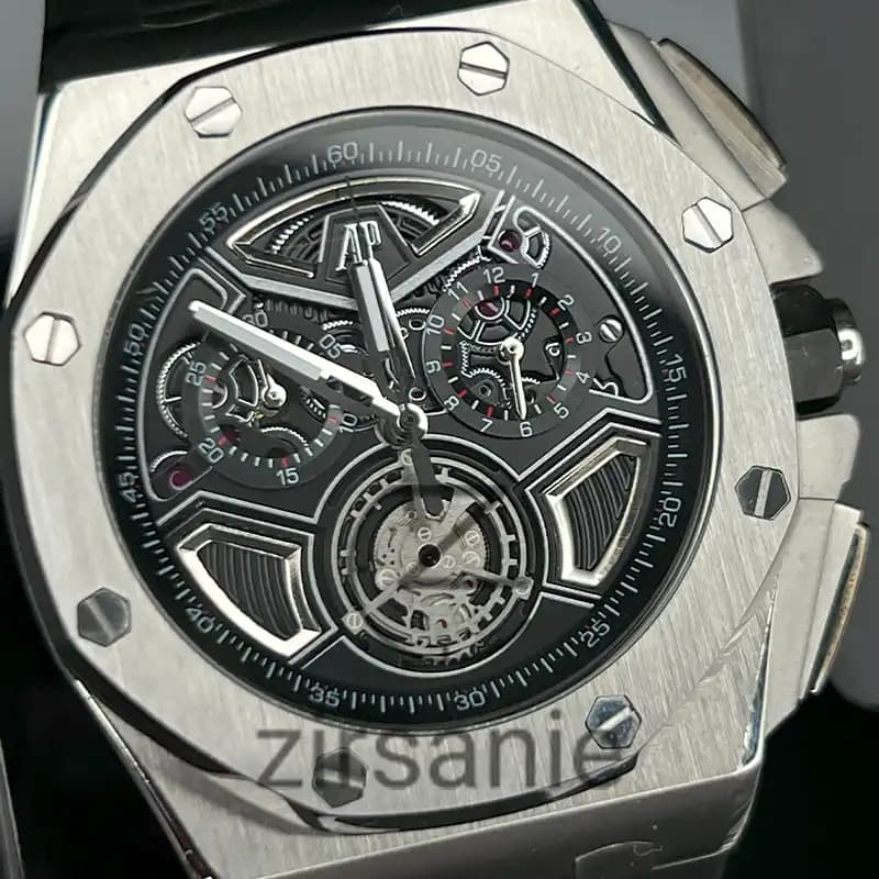 ساعت مچی مردانه اودمار پیگه افشور سیلور مشکی Audemars Piguet Royal Oak Offshore Silver Black — تصویر ۴