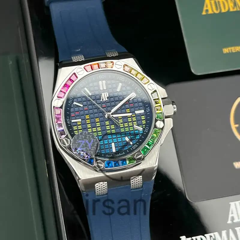 ساعت مچی مردانه اودمار پیگه افشور اکولایزر اتوماتیک سیلور آبی Audemars Piguet Royal Oak Offshore Music Edition Silver Blue — تصویر ۱۱