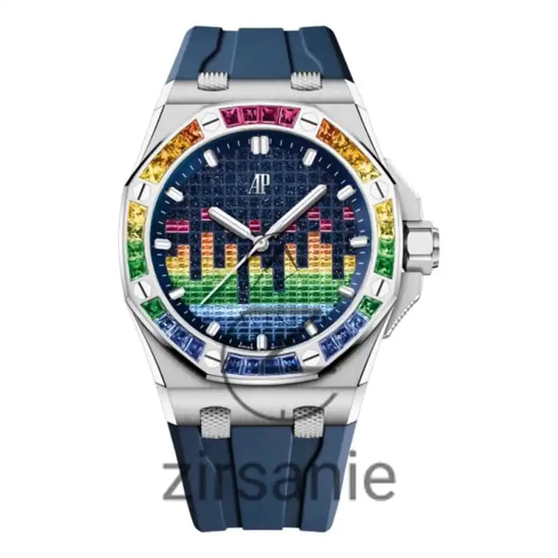 ساعت مچی مردانه اودمار پیگه افشور اکولایزر اتوماتیک سیلور آبی Audemars Piguet Royal Oak Offshore Music Edition Silver Blue — تصویر ۹