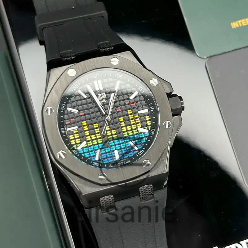 ساعت مچی مردانه اودمار پیگه افشور اکولایزر اتوماتیک مشکی Audemars Piguet Royal Oak Offshore Music Edition Black — تصویر ۱۱
