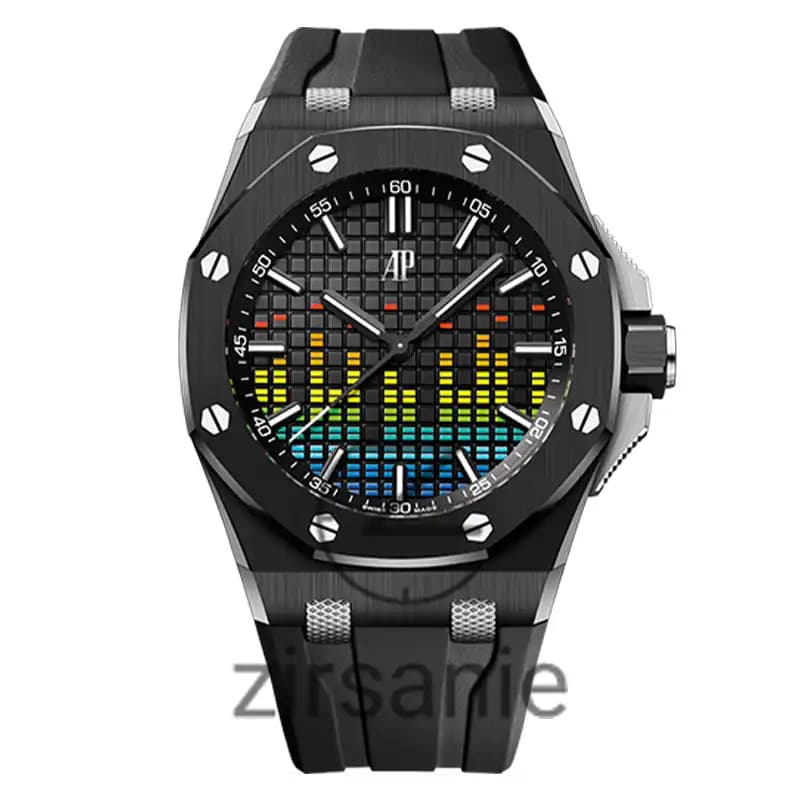 ساعت مچی مردانه اودمار پیگه افشور اکولایزر اتوماتیک مشکی Audemars Piguet Royal Oak Offshore Music Edition Black — تصویر ۹