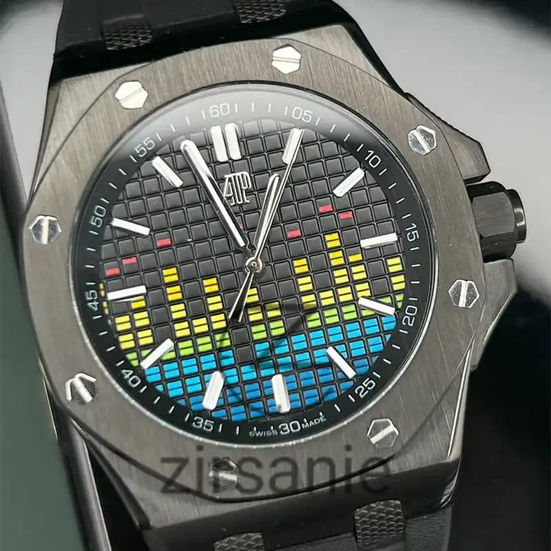 ساعت مچی مردانه اودمار پیگه افشور اکولایزر اتوماتیک مشکی Audemars Piguet Royal Oak Offshore Music Edition Black — تصویر ۴