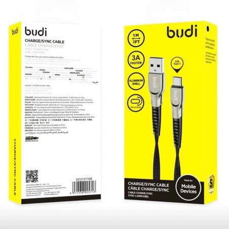 کابل شارژ تایپ سی Budi 213tc — تصویر ۲