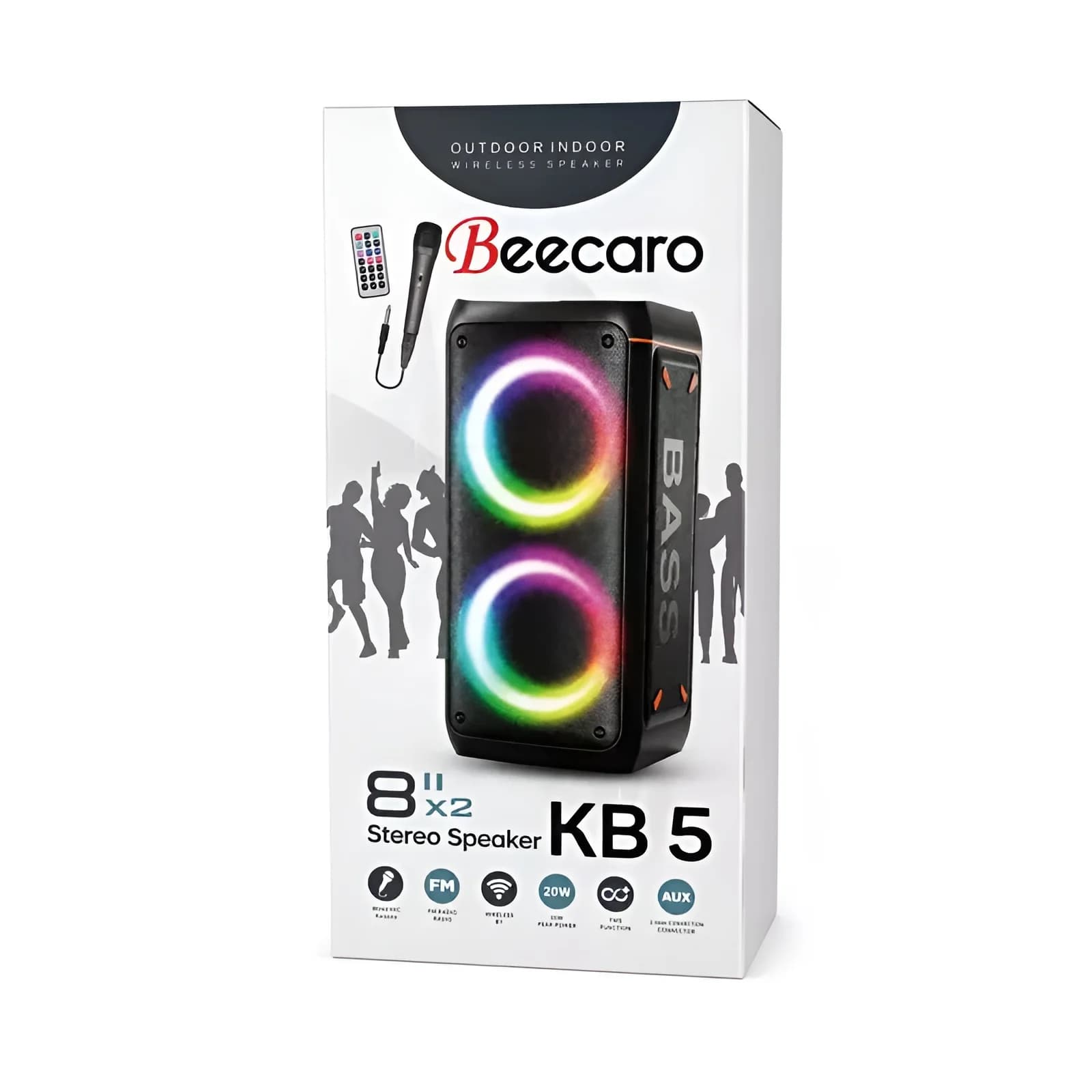 اسپیکر بلوتوثی بیکارو KB5 | دو بلندگوی 8 اینچی، 20 وات و کارائوکه — تصویر ۹