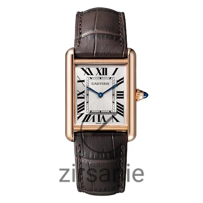 ساعت مچی مردانه کارتیر تانک رزگلد سفید Cartier Tank RoseGold White — تصویر ۲