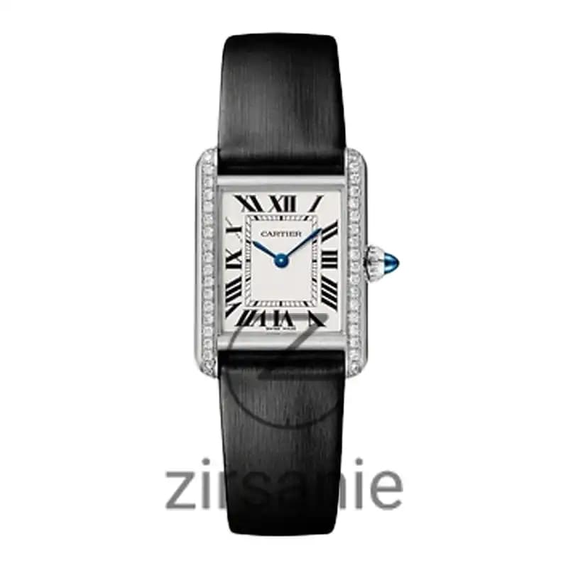 ساعت مچی مردانه کارتیر تانک اتومات دورنگین سیلور سفید Cartier Tank Automatic Daimand Silver White
