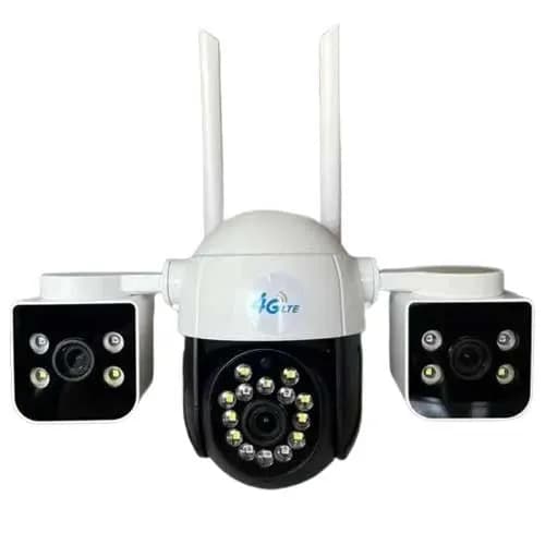 دوربین سیمکارت خور چرخشی سه لنزه S302 4G Smart Camera — تصویر ۲