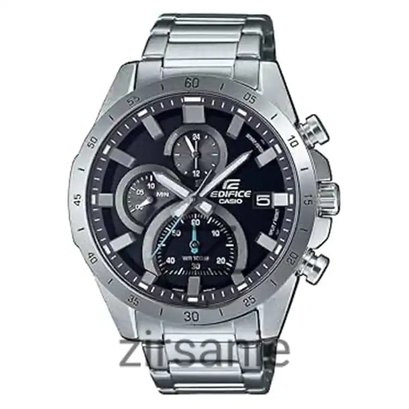 ساعت مچی مردانه ادیفایس کاسیو کرنوگراف سیلور صفحه مشکی Edifice Casio Chronograph Silver Black Screen