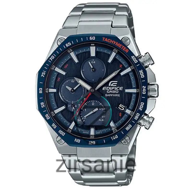 ساعت مچی مردانه ادیفایس کاسیو کرنوگراف سیلور صفحه آبی Edifice Casio Chronograph Silver Blue Screen