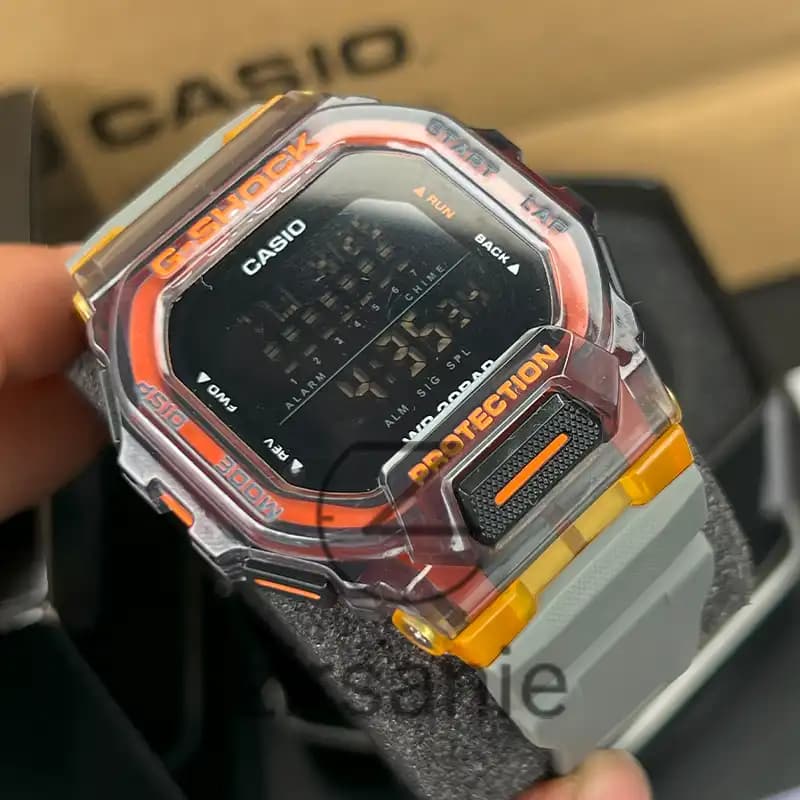 ساعت مچی مردانه کاسیو جی شاک نارنجی طوسی Casio G-Shock GBD-200sm Orange Gray — تصویر ۵