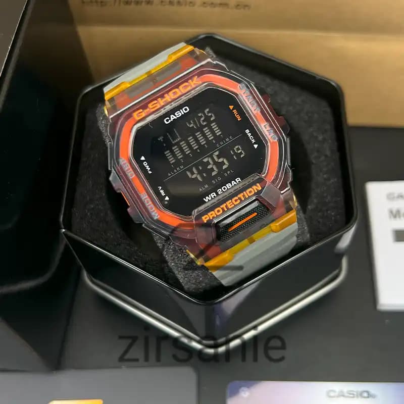 ساعت مچی مردانه کاسیو جی شاک نارنجی طوسی Casio G-Shock GBD-200sm Orange Gray — تصویر ۳