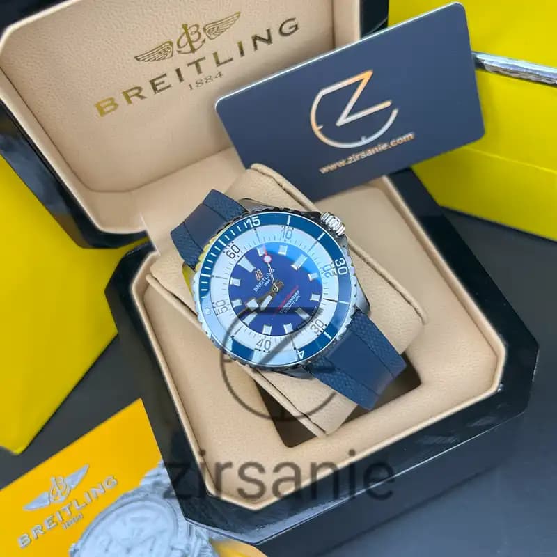 ساعت مردانه برایتلینگ سوپر اوشن اتومات سیلور سرمه‌ای Breitling Superocean Automatic Silver Navay — تصویر ۲